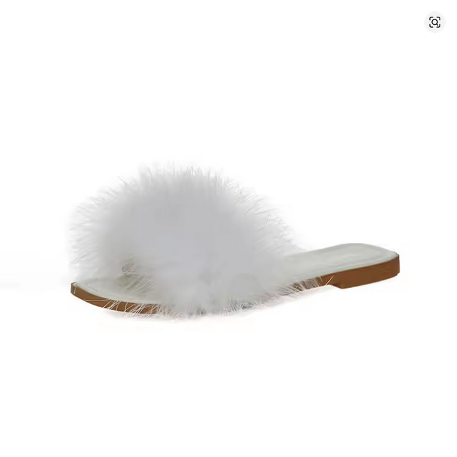 Women feathers slides