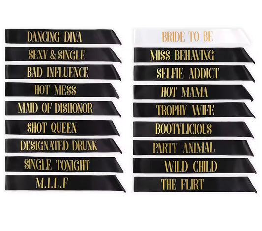 Funny Bride To Be Team Bride  Sash Set for Wedding Bachelorette Party