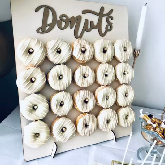 DIY Wooden Donut Wall Rustic Wedding Decoration Table Donut Part