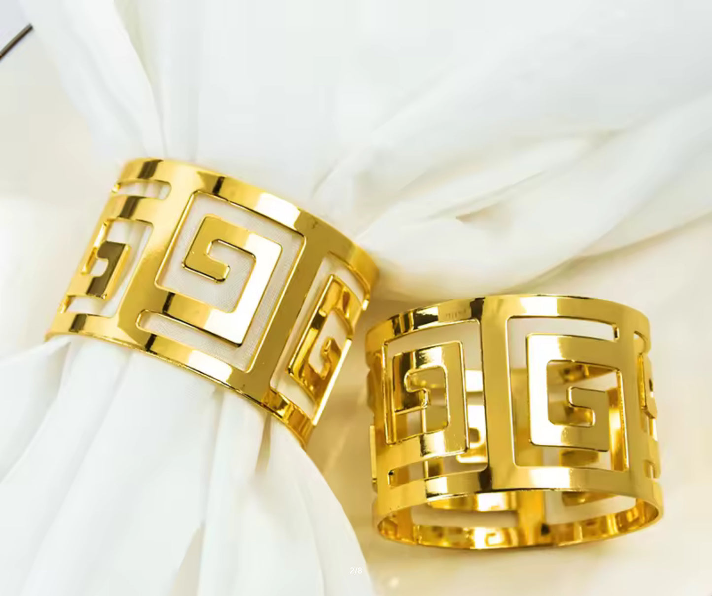 Wedding napkins rings 6pcs