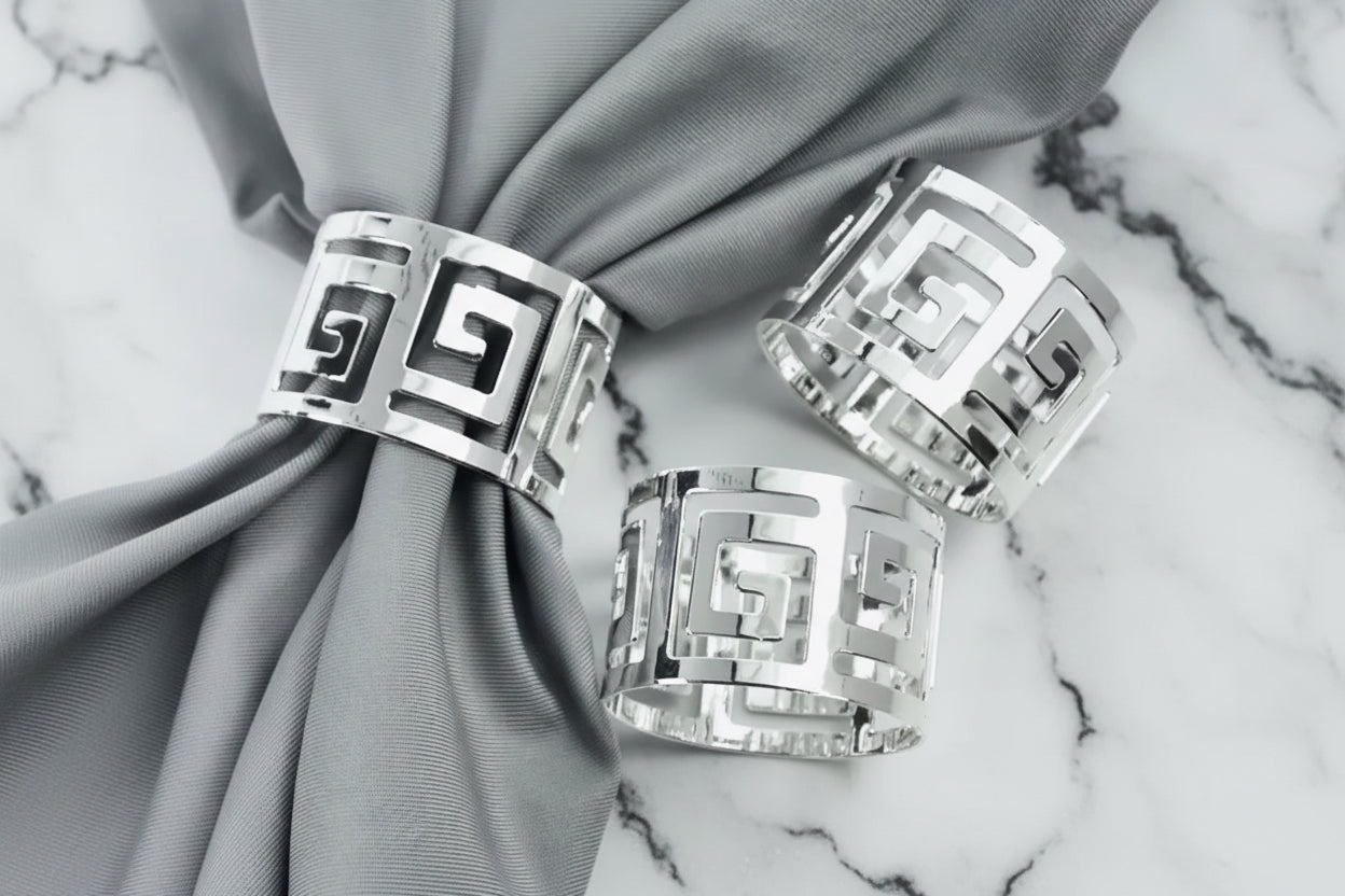 Wedding napkins rings 6pcs