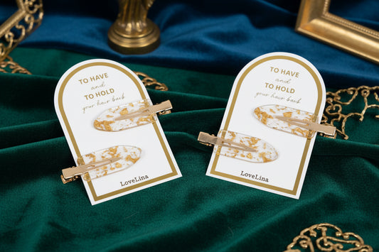 Wedding Gold Glitter Hair Clips Acrylic Resin Hair Clips Bridesmaid Gifts Wedding Bachelorette 8 pcs