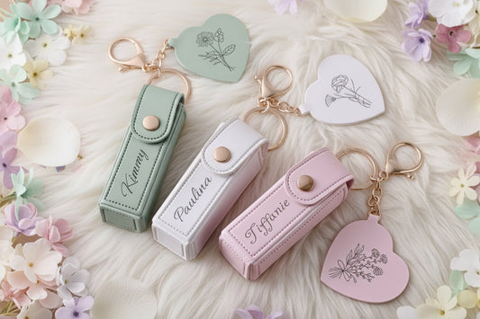 Personalized Custom Name Lipstick Keychains