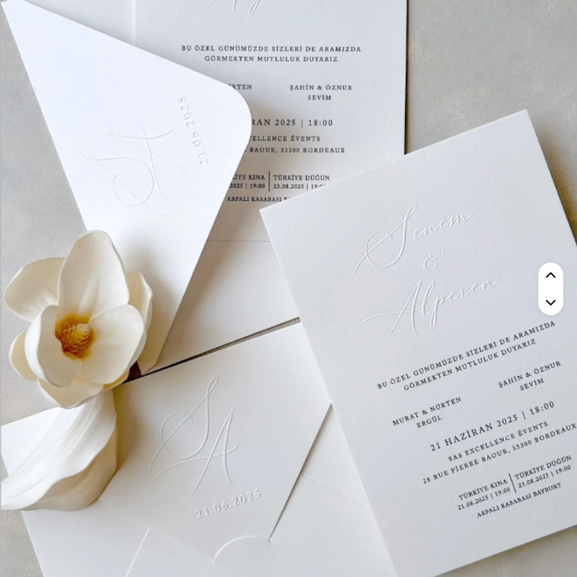 100 pcs Customized High-End Wedding Card Invitation and Thank You Card with Textured Material Embossed Effect Premium Packaging Labels