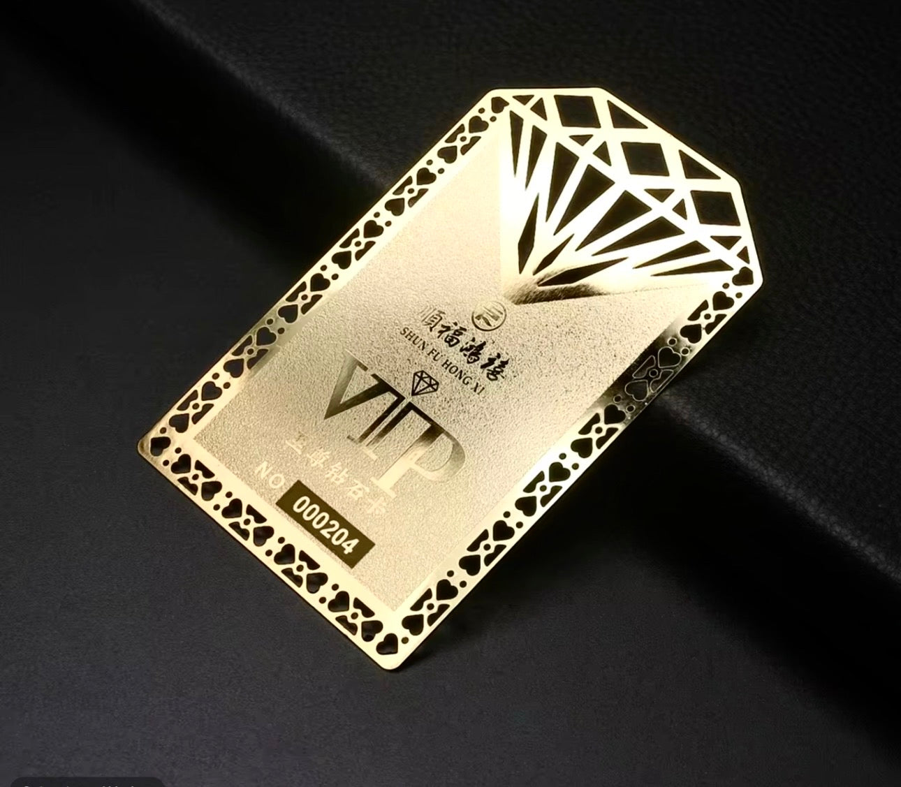 Custom made stainless steel shiny polished metal bussiness card