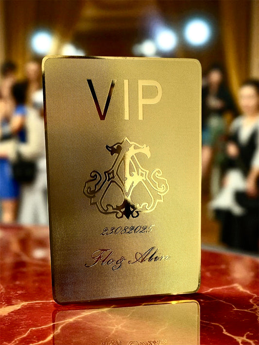 Custom made stainless steel shiny polished metal bussiness card